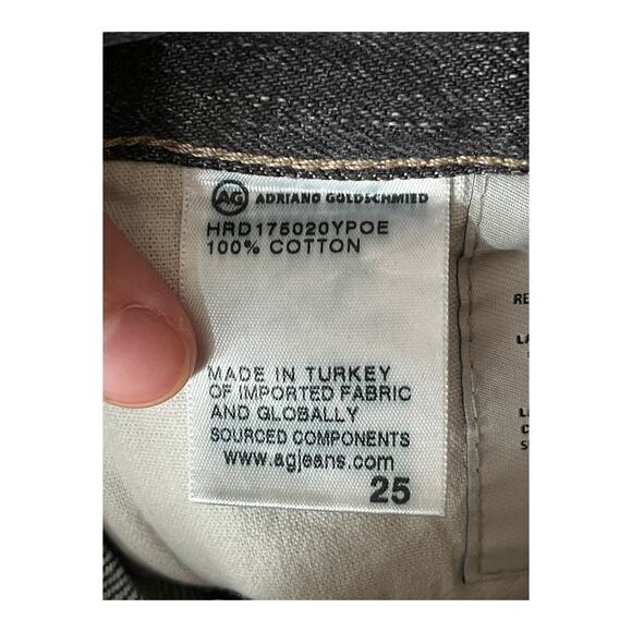 AG Adriano Goldschmeid jeans Sophia High Waist ankle slim straight leg size 25 - Picture 6 of 7